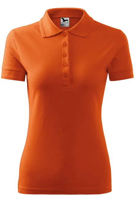Moteriški elegantiški polo marškinėliai - oranžinė, S