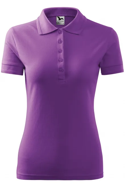 Moteriški elegantiški polo marškinėliai - violetinė, S