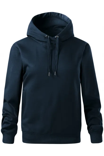 Patogus moteriškas megztinis su gobtuvu - tamsiai mėlyna, M