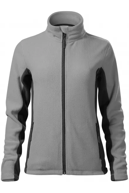 Ponios vilnos kontrasto striukė - šviesiai pilka, 2XL