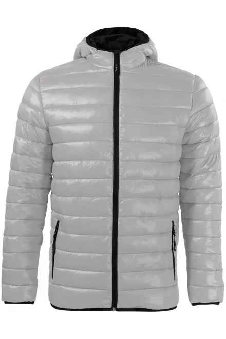 Vyriškas dygsniuotas švarkas - sidabro pilka, M