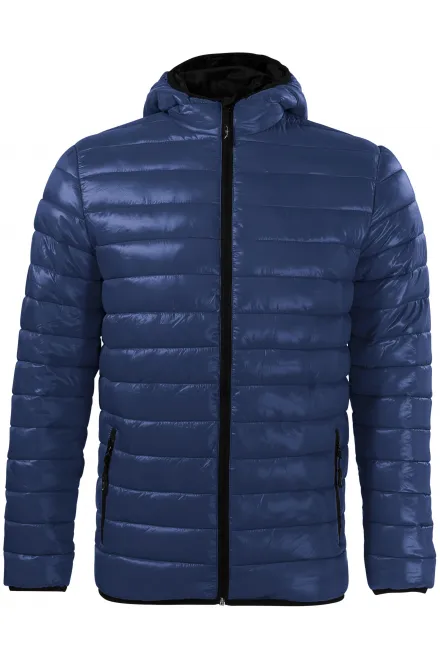 Vyriškas dygsniuotas švarkas - tamsiai mėlyna, M