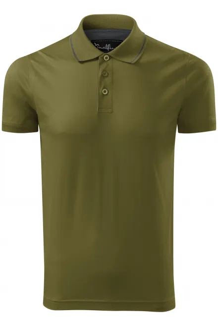 Vyriški elegantiški merserizuoti polo marškinėliai - avokadas, L