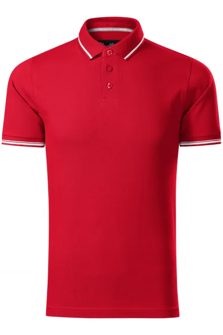 Vyriški kontrastingi polo marškinėliai - formula red, 2XL