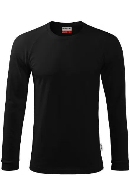 Vyriški kontrastiniai marškinėliai ilgomis rankovėmis - juoda, L