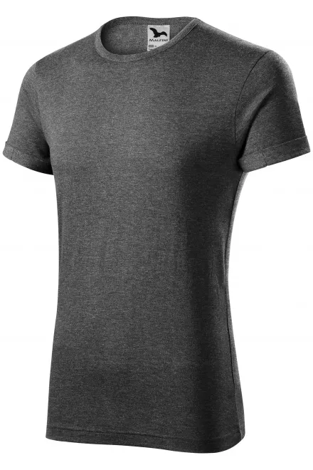 Vyriški marškinėliai susuktomis rankovėmis, juodas marmuras