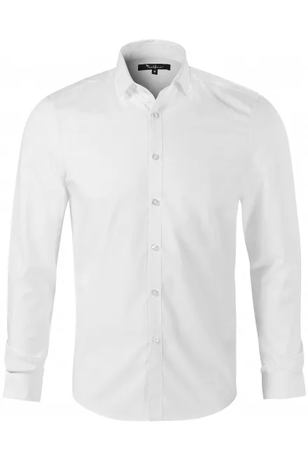 Vyriški marškiniai ilgomis rankovėmis Slim fit - balta, L